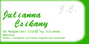 julianna csikany business card